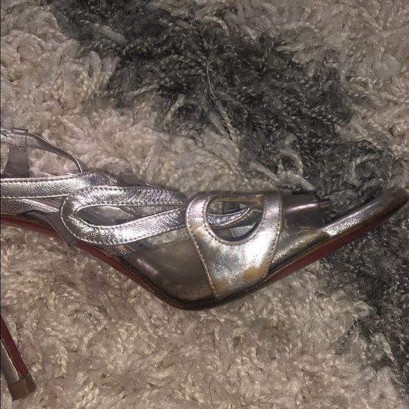 CHRISTIAN LOUBOUTIN Silver Heels - Picture 8 of 13